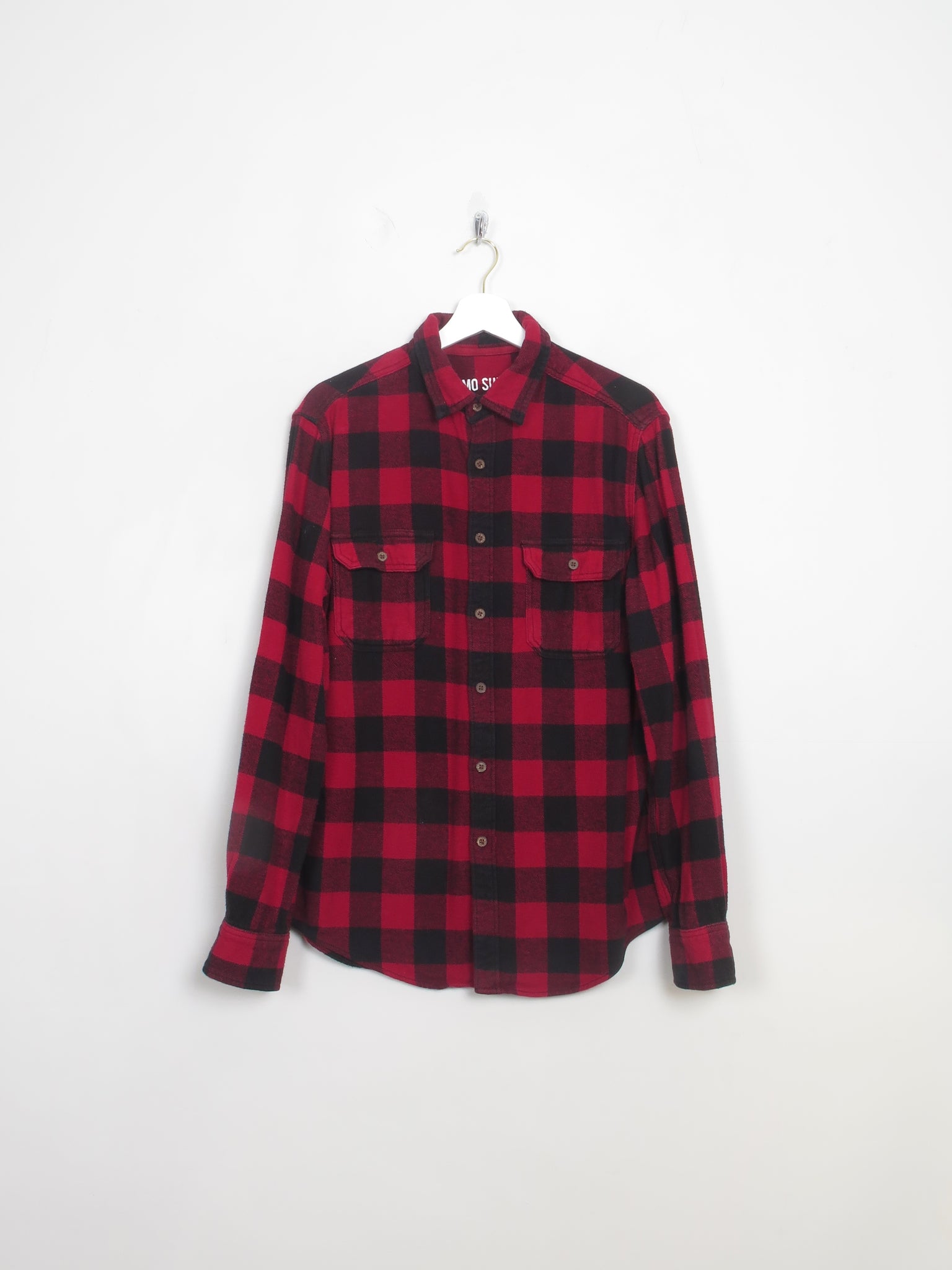 Men's Vintage Style Red & Black Flannel Shirt M
