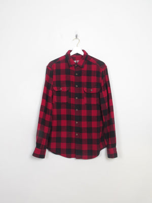 Men's Vintage Style Red & Black Flannel Shirt M