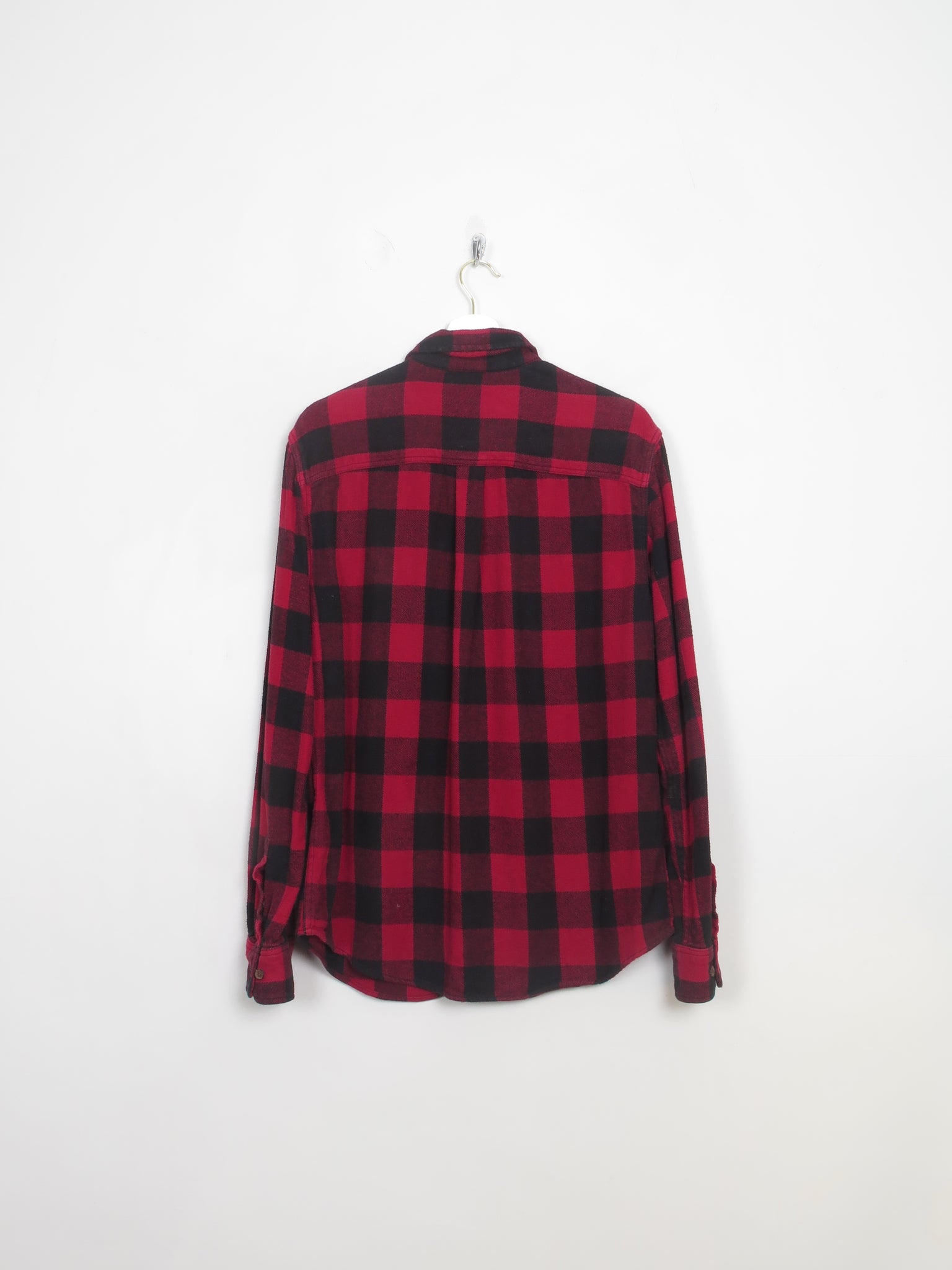 Men's Vintage Style Red & Black Flannel Shirt M