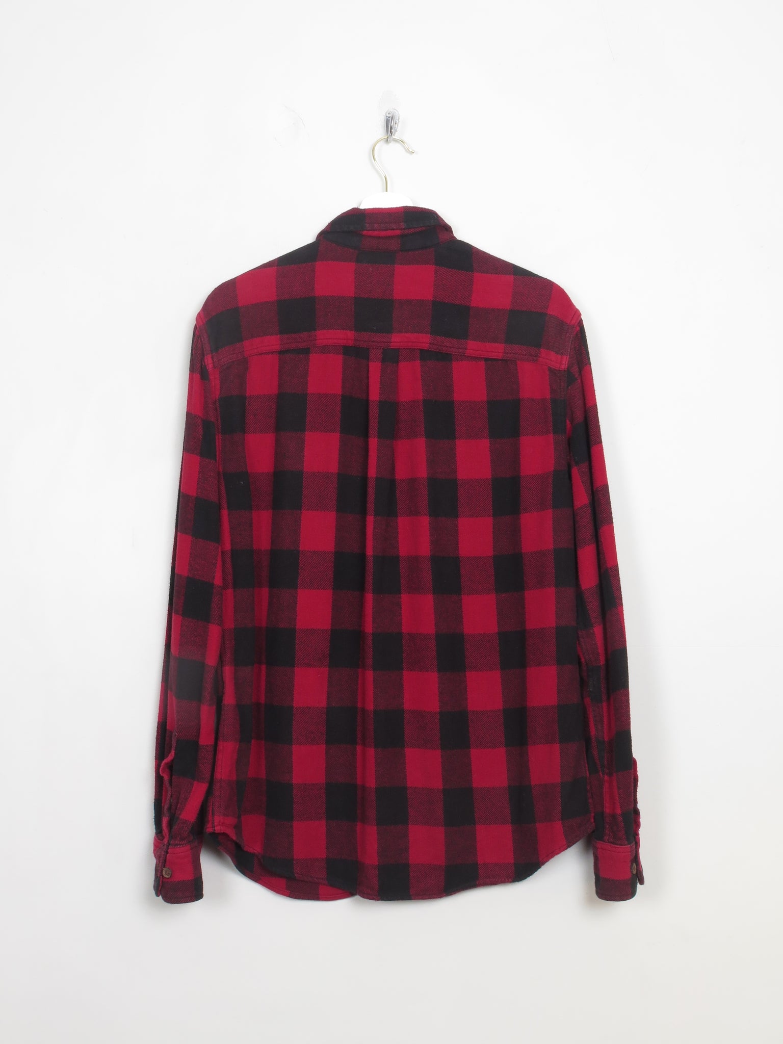 Men's Vintage Style Red & Black Flannel Shirt M