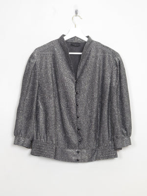 Vintage Silver Lurex Blouse L/XL