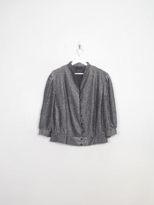Vintage Silver Lurex Blouse L/XL