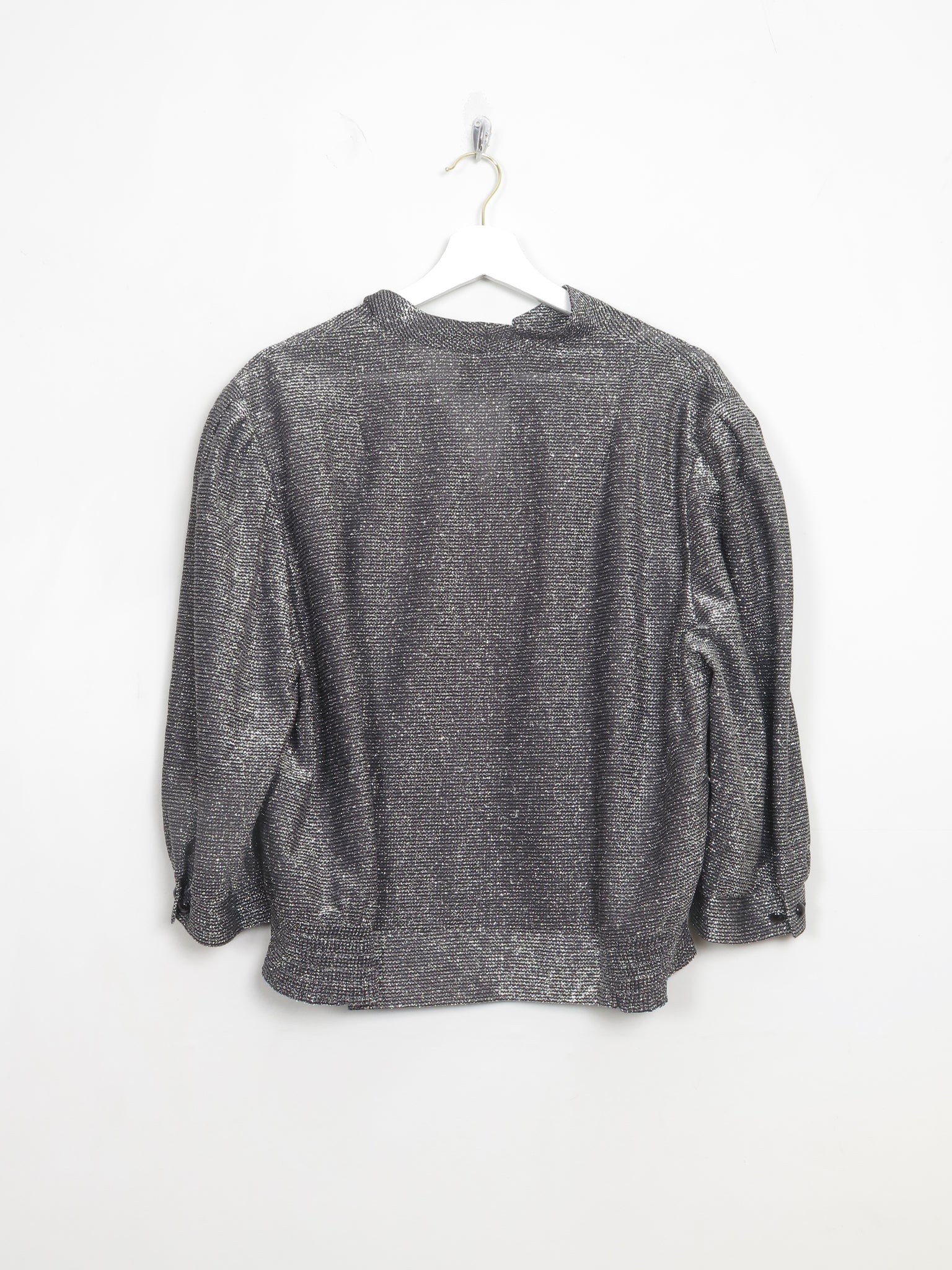 Vintage Silver Lurex Blouse L/XL
