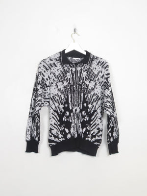 Women's Vintage Silver & Black Jumper S/M