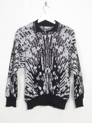 Women's Vintage Silver & Black Jumper S/M