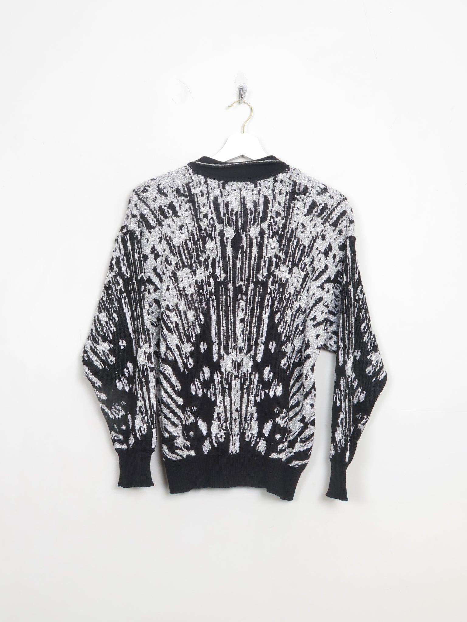 Women's Vintage Silver & Black Jumper S/M