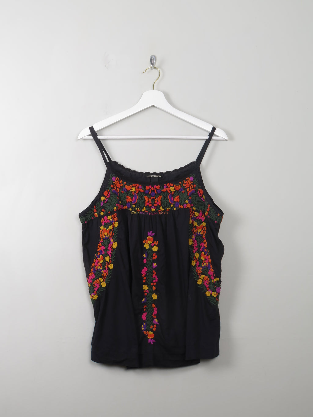 Vintage Style Embroidered Ethnic Style Top L - The Harlequin