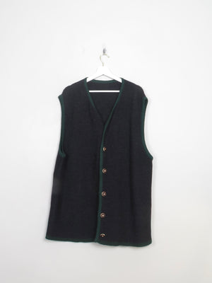 Men's Vintage Austrian Grey Knitted Gilet XL/XXL