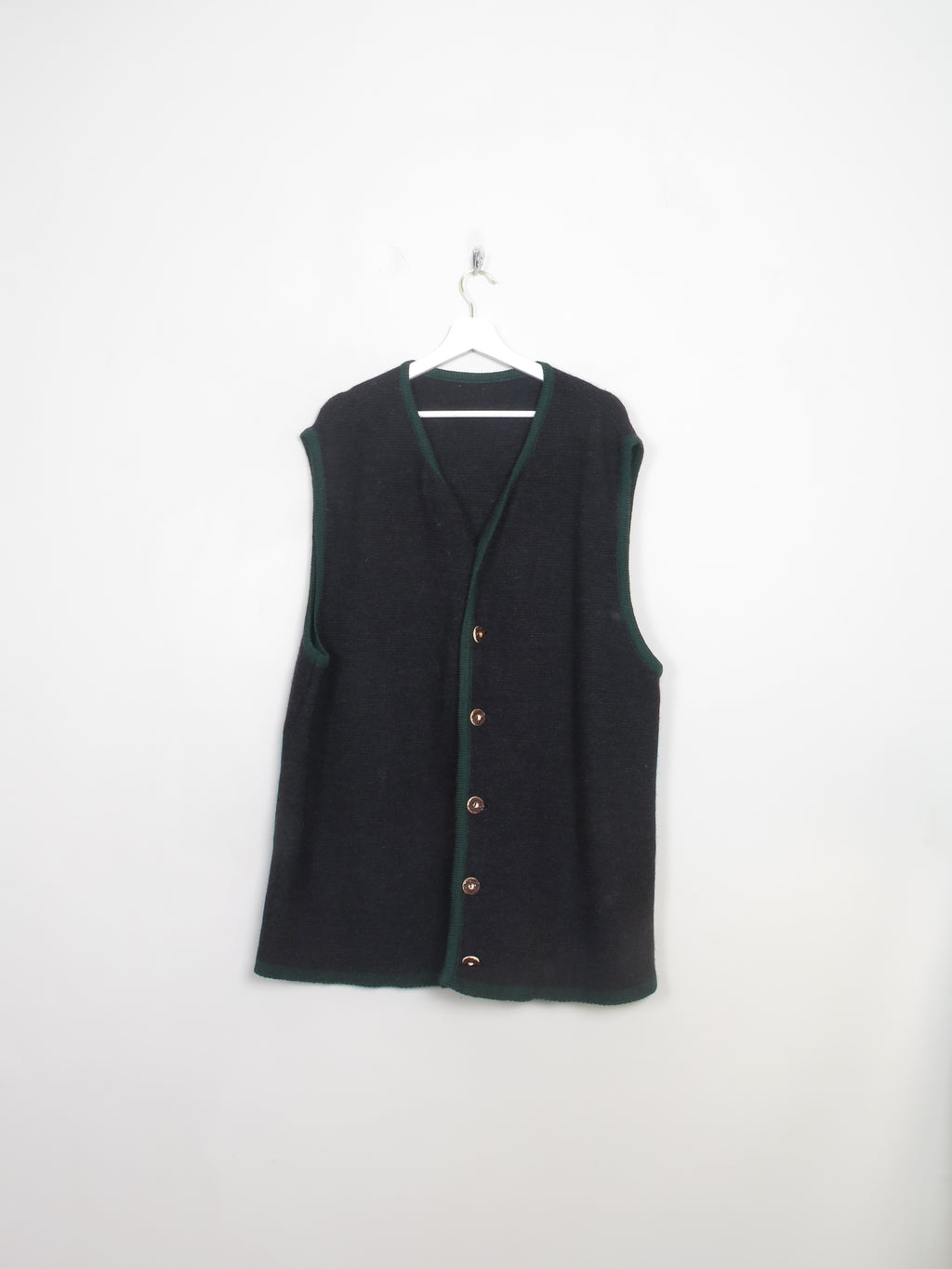 Men's Vintage Austrian Grey Knitted Gilet XL/XXL