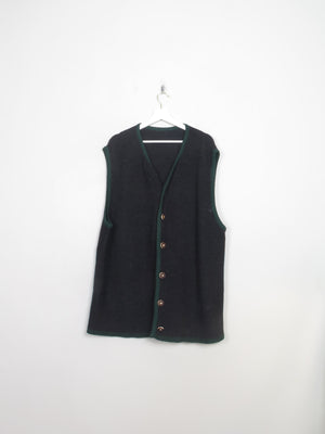Men's Vintage Austrian Grey Knitted Gilet XL/XXL