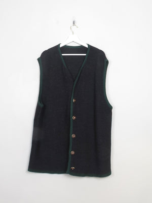 Men's Vintage Austrian Grey Knitted Gilet XL/XXL