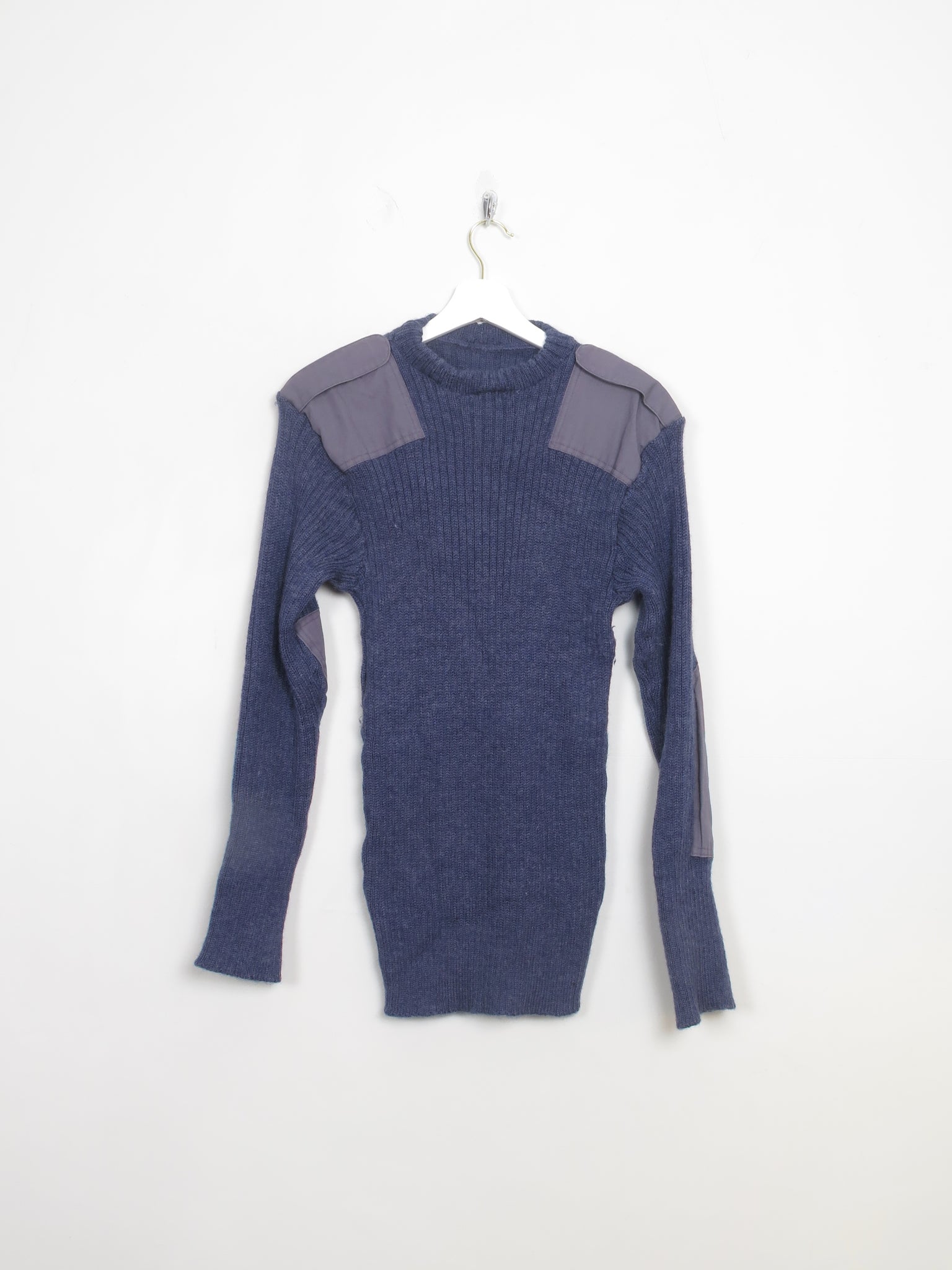 Vintage Men's Blue Army Jumper M/L