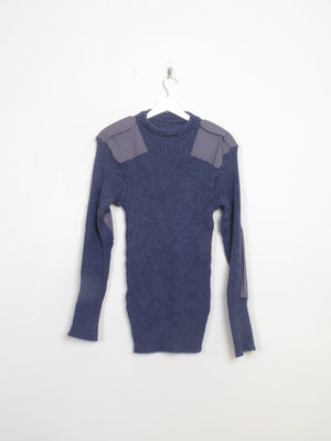Vintage Men's Blue Army Jumper M/L