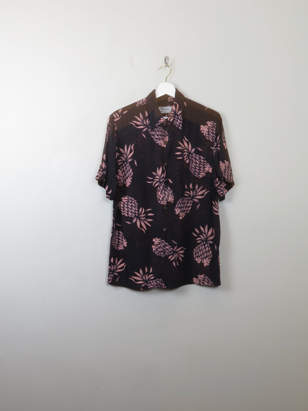 Men's Vintage Pineapple Hawaiian Shirt S/M - The Harlequin