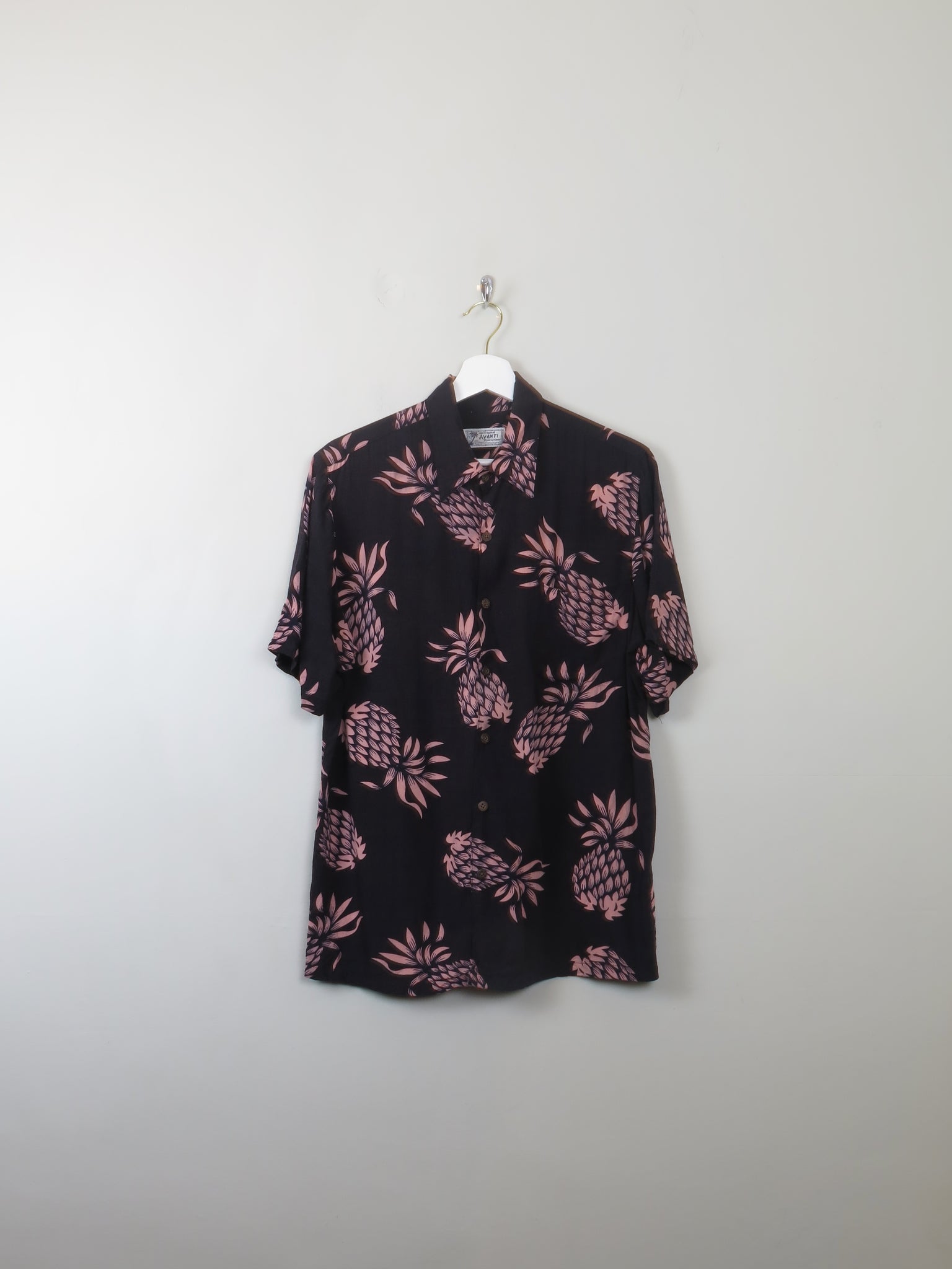 Men's Vintage Pineapple Hawaiian Shirt S/M - The Harlequin