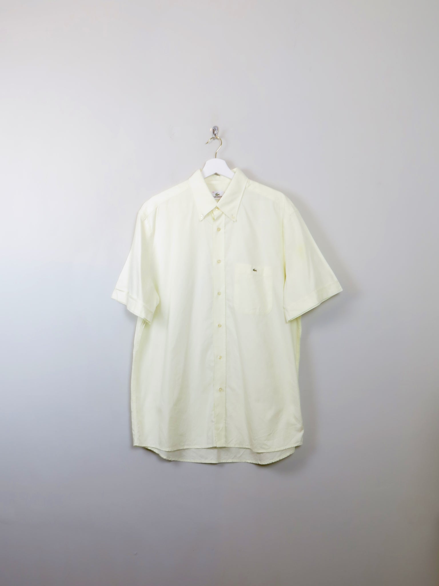 Men's Vintage Yellow Lacoste Shirt L/XL - The Harlequin