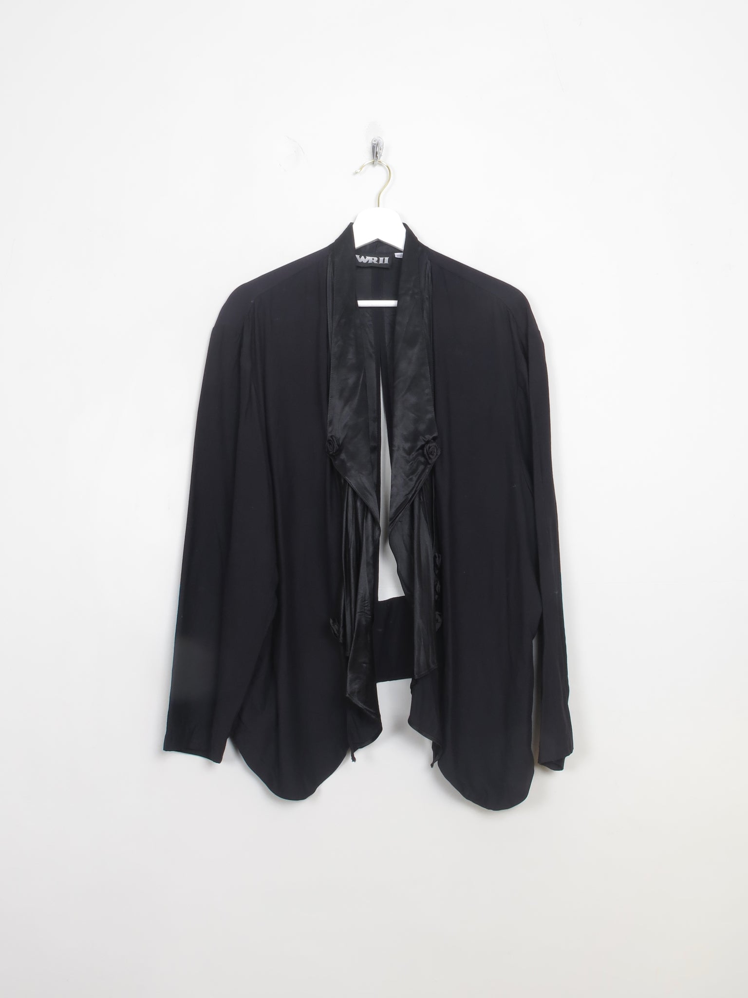 Women's Vintage Black 1980s Evening Jacket L/XL