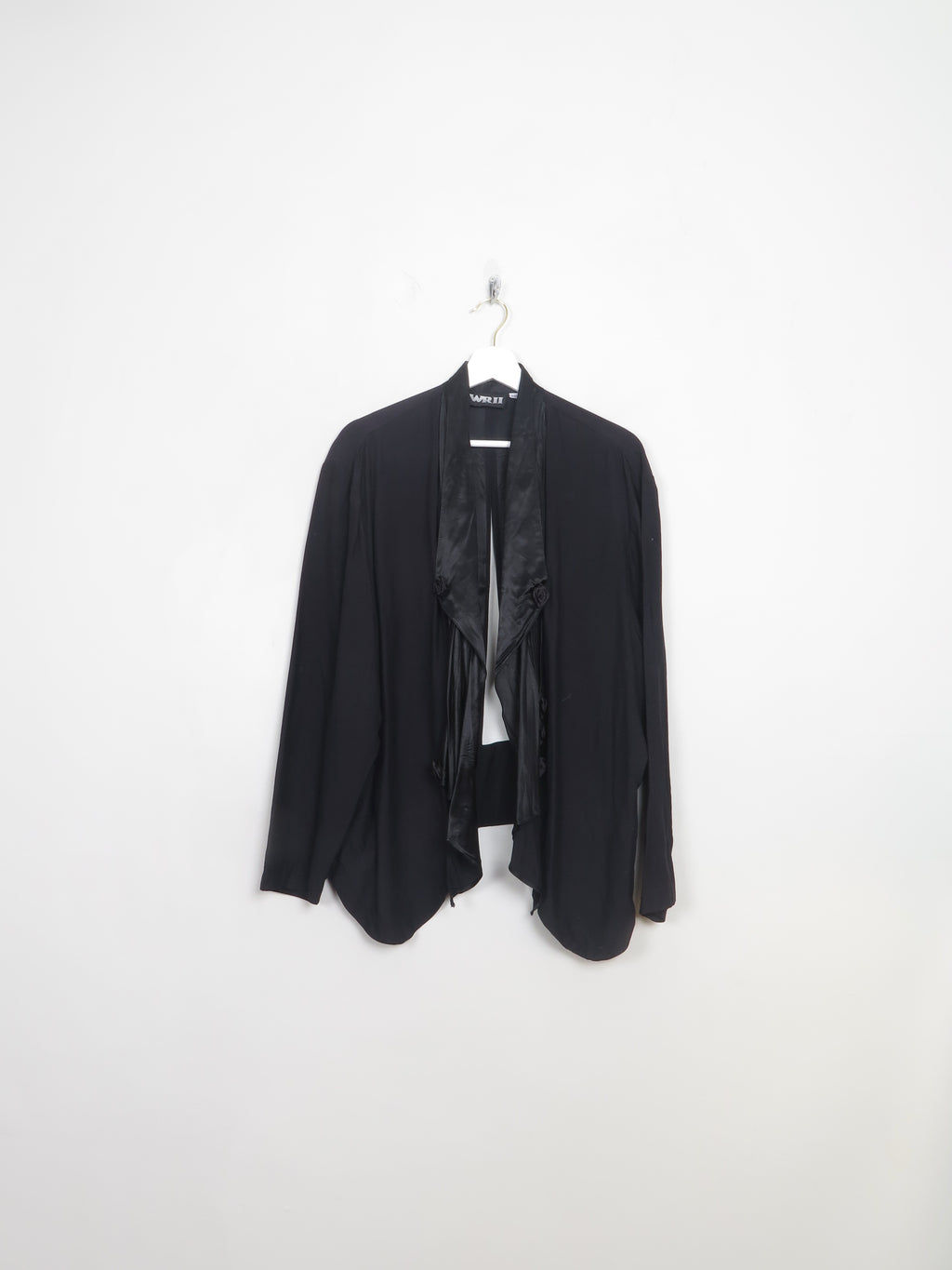 Women's Vintage Black 1980s Evening Jacket L/XL