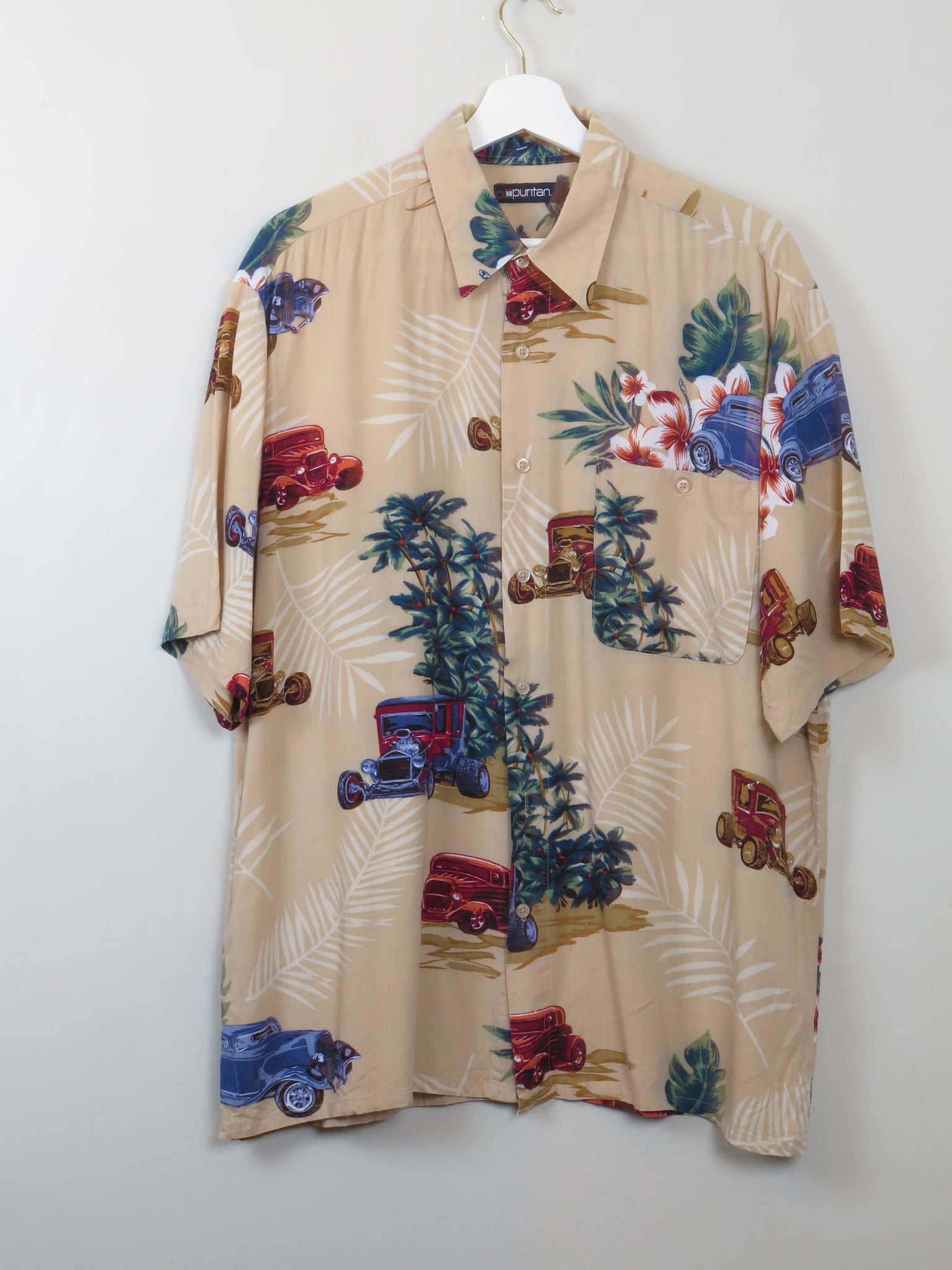 Men's Vintage Printed Shirt M/L - The Harlequin