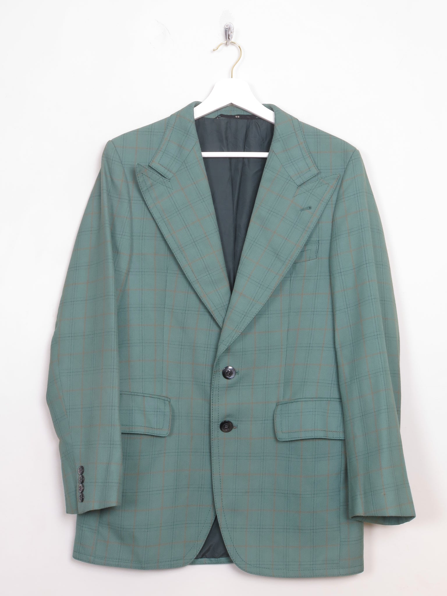 Men's VIntage Green 70s Blazer 38"