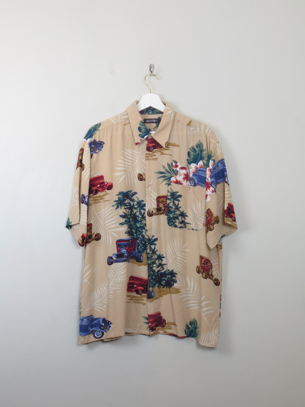 Men's Vintage Printed Shirt M/L - The Harlequin