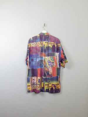 Men's Vintage Printed Shirt L/XL - The Harlequin