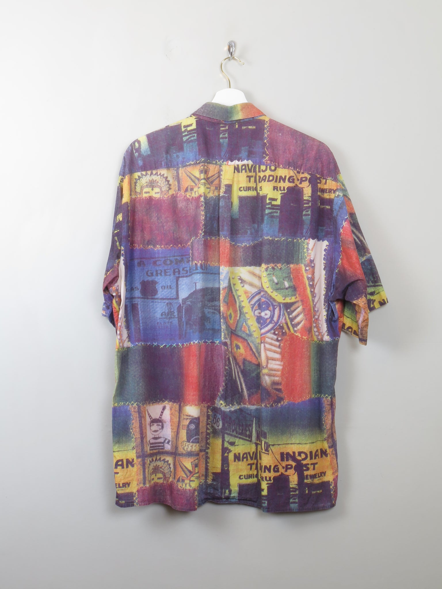 Men's Vintage Printed Shirt L/XL - The Harlequin