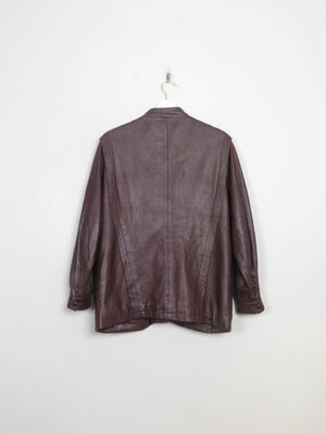 Women's Vintage Burgundy 80s Leather Jacket S/M