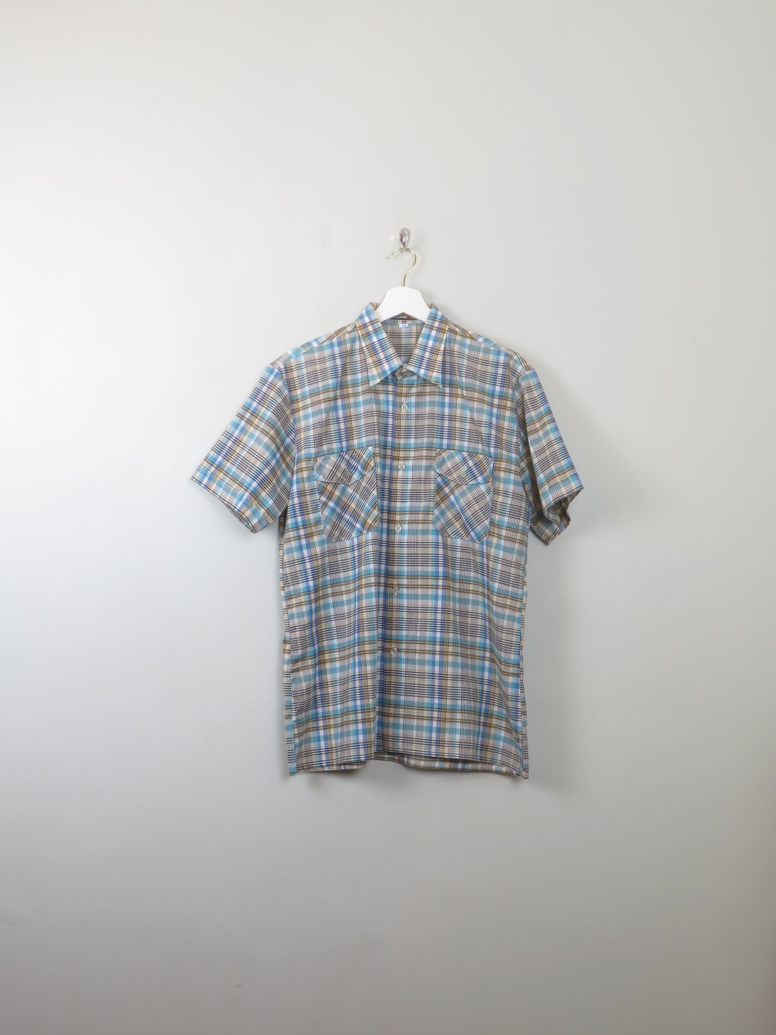 Men's Vintage Check Shirt M - The Harlequin