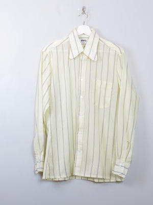 Men's Vintage Yellow Striped Shirt M - The Harlequin