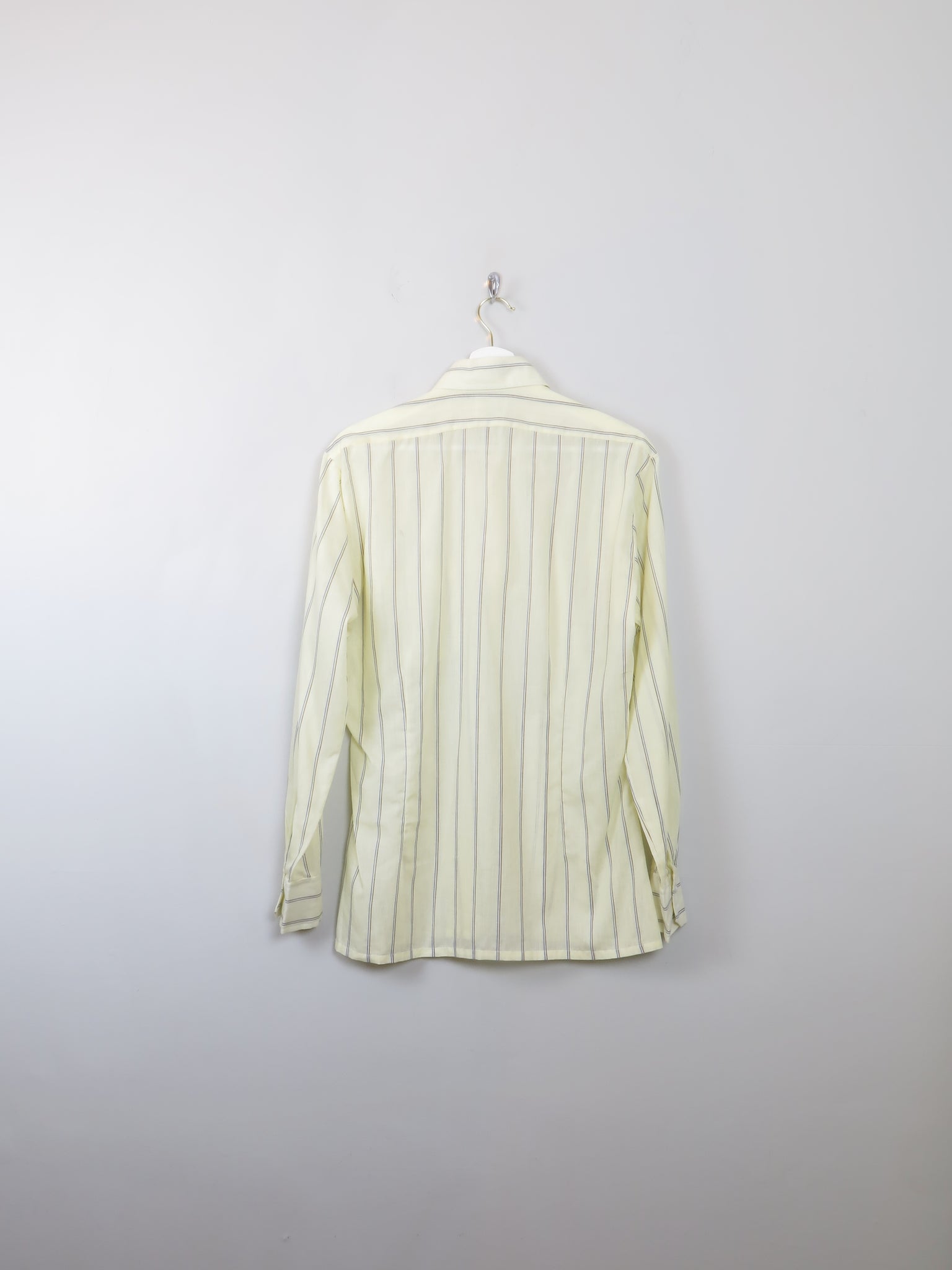 Men's Vintage Yellow Striped Shirt M - The Harlequin