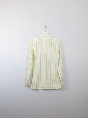 Men's Vintage Yellow Striped Shirt M - The Harlequin