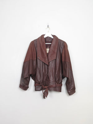 Women's Vintage Brown Leather 80s Jacket S/M