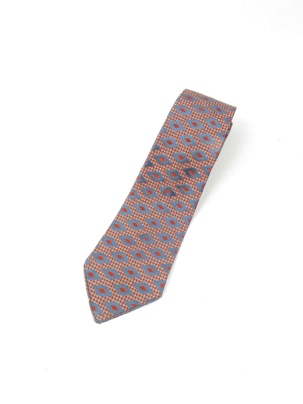 Vintage Blue & Pink Brocade Tie