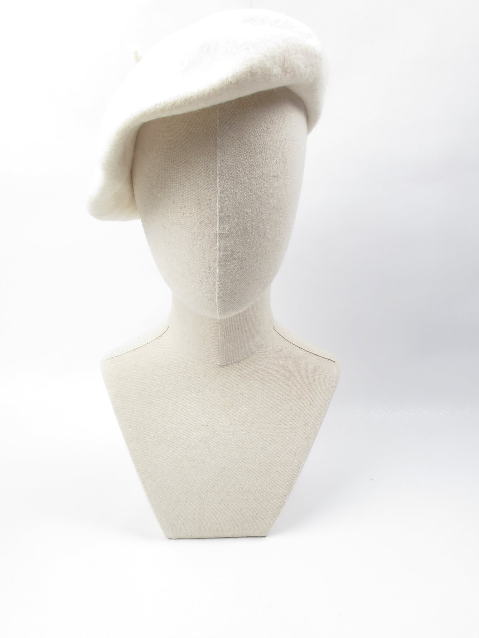 Vintage Wool Cream Beret S