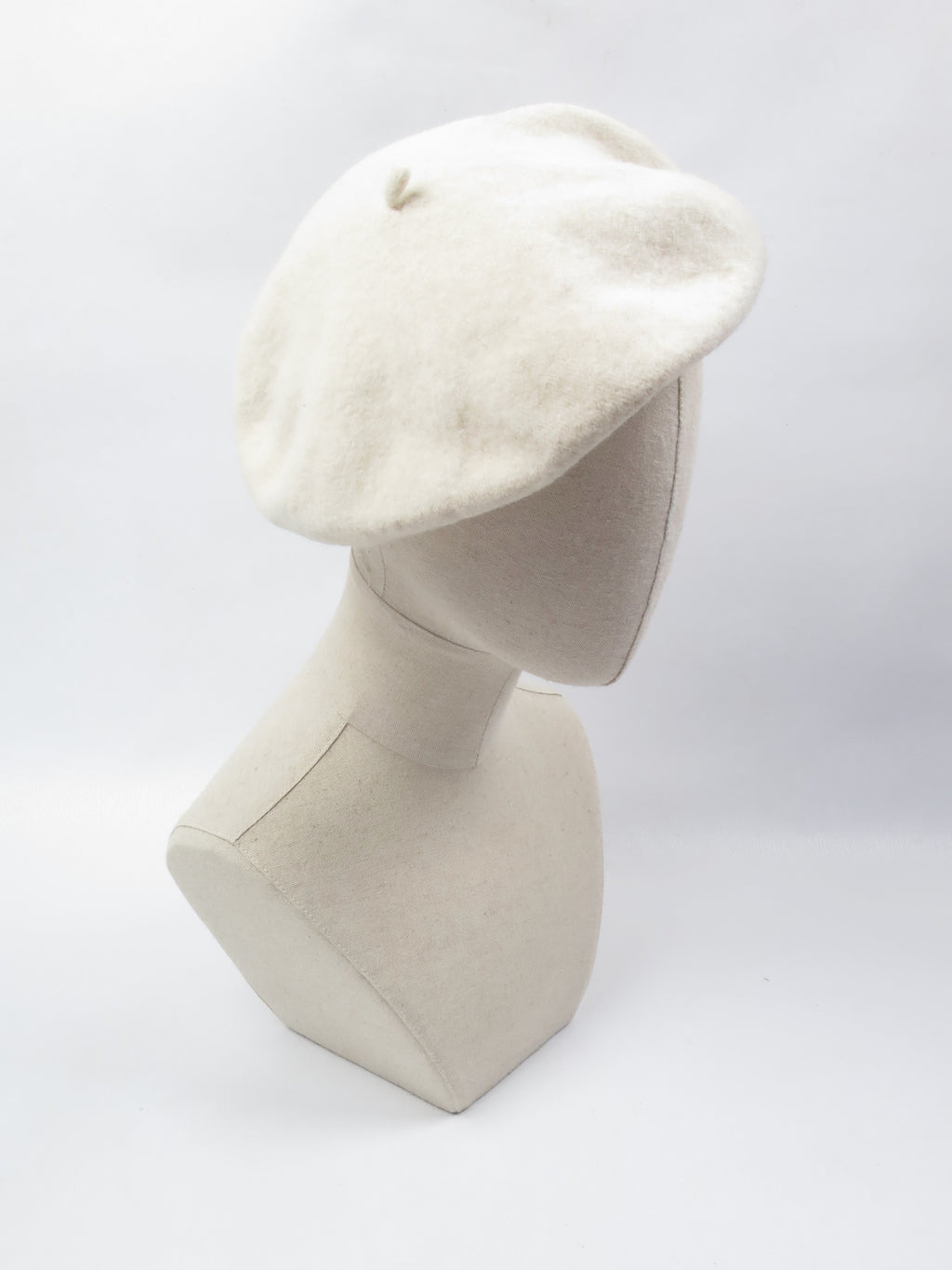 Vintage Wool Cream Beret S