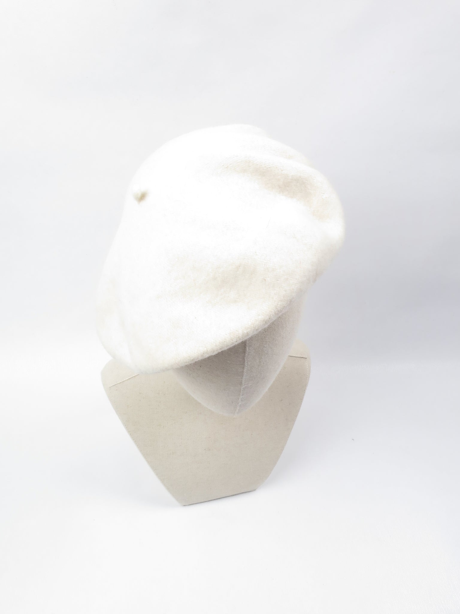 Vintage Wool Cream Beret S