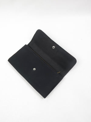 Vintage Black Silk Embroidered Clutch Bag