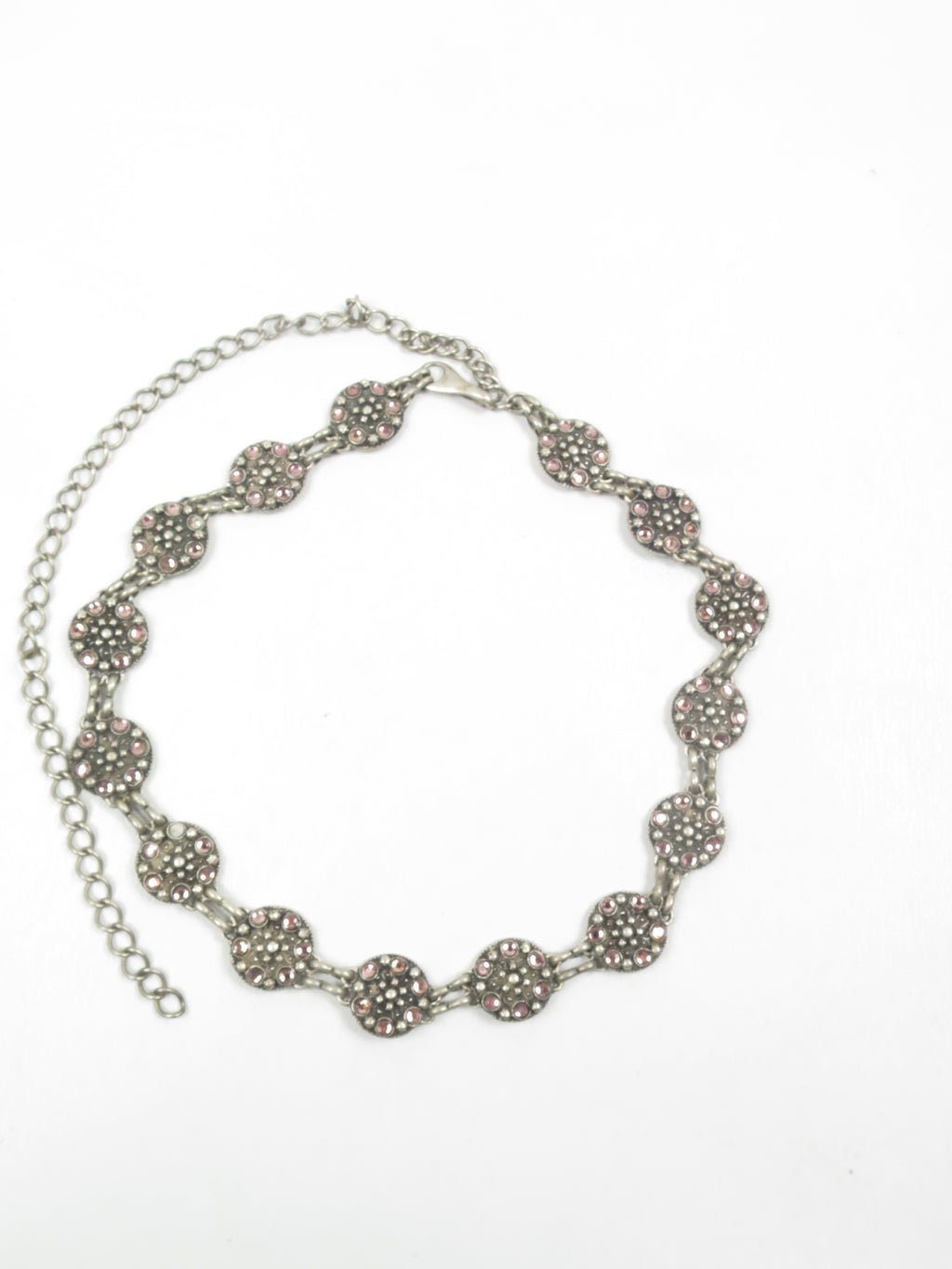 Vintage Silver & Paste Chain Belt S/M