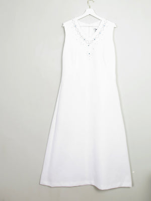 Vintage White 70's Dress L