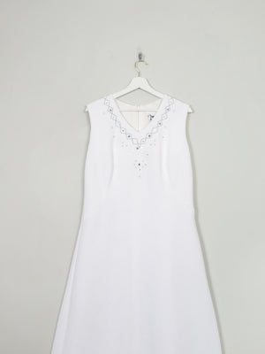 Vintage White 70's Dress L