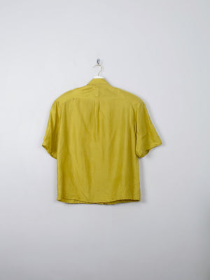 Vintage Mustard Women's Silk Blouse S - The Harlequin