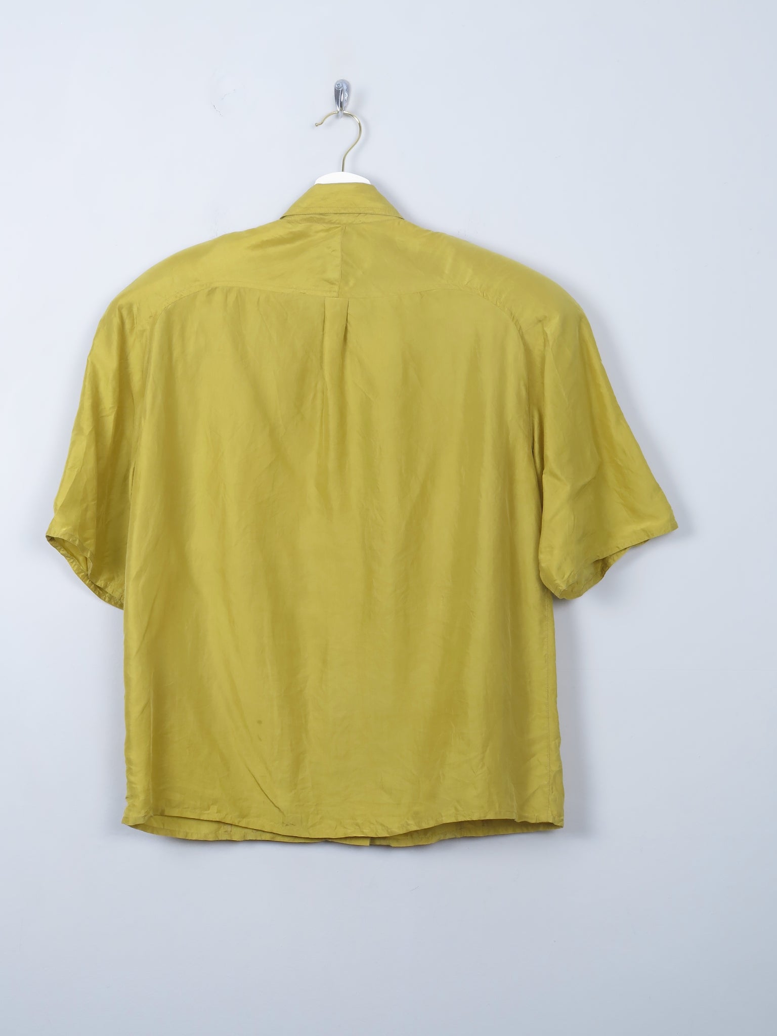 Vintage Mustard Women's Silk Blouse S - The Harlequin