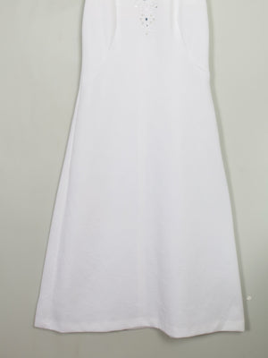 Vintage White 70's Dress L