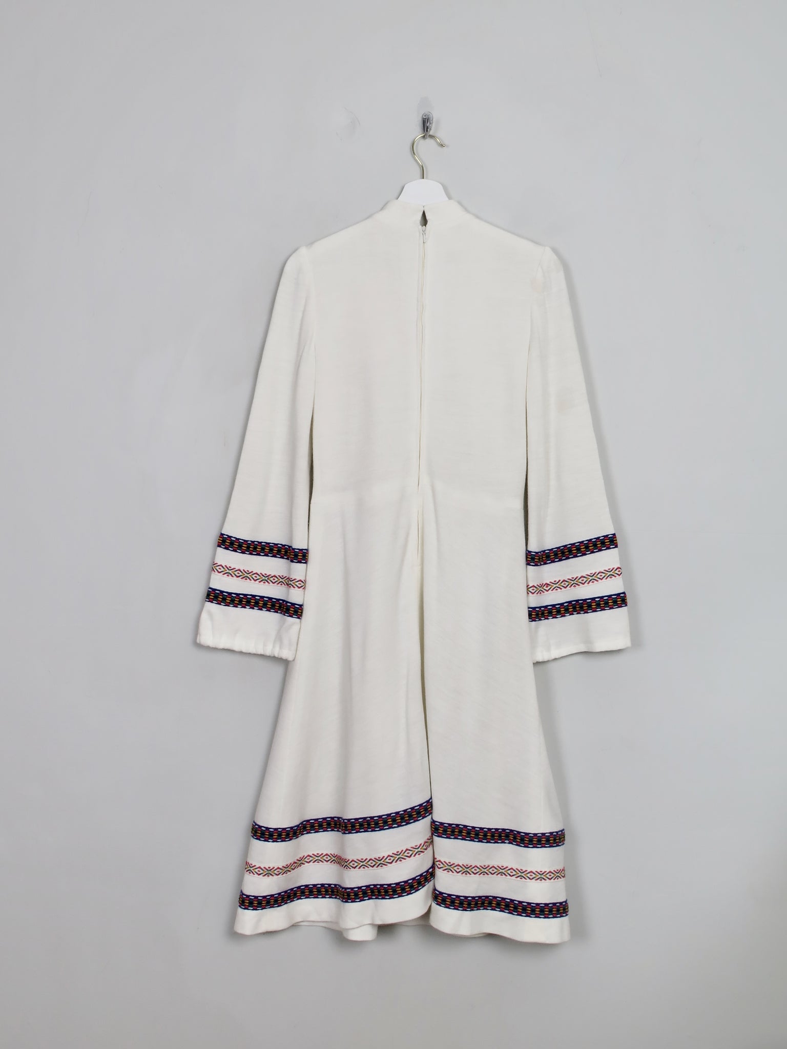 Vintage Cream 1970s Dress S