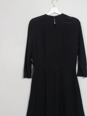 Vintage Black 1940s Dress S