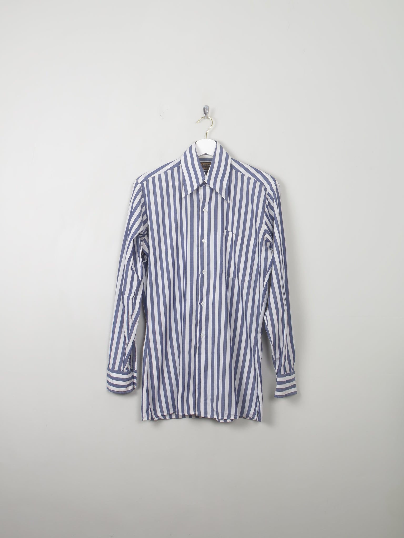 Men's Vintage 1970s Striped Shirt S/M - The Harlequin