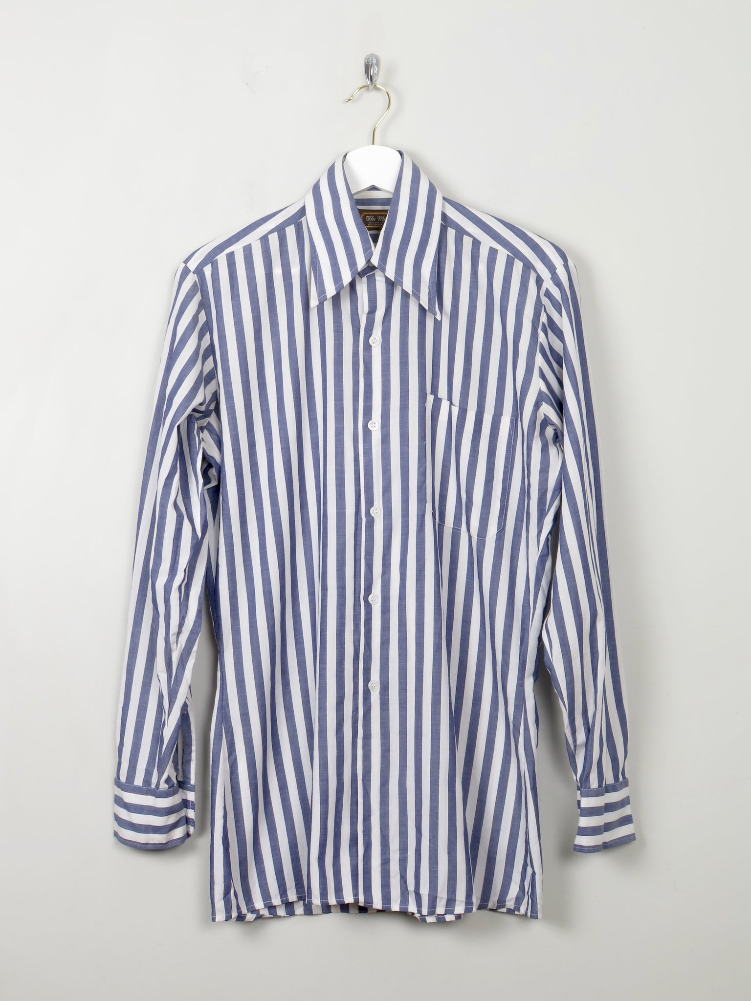 Men's Vintage 1970s Striped Shirt S/M - The Harlequin