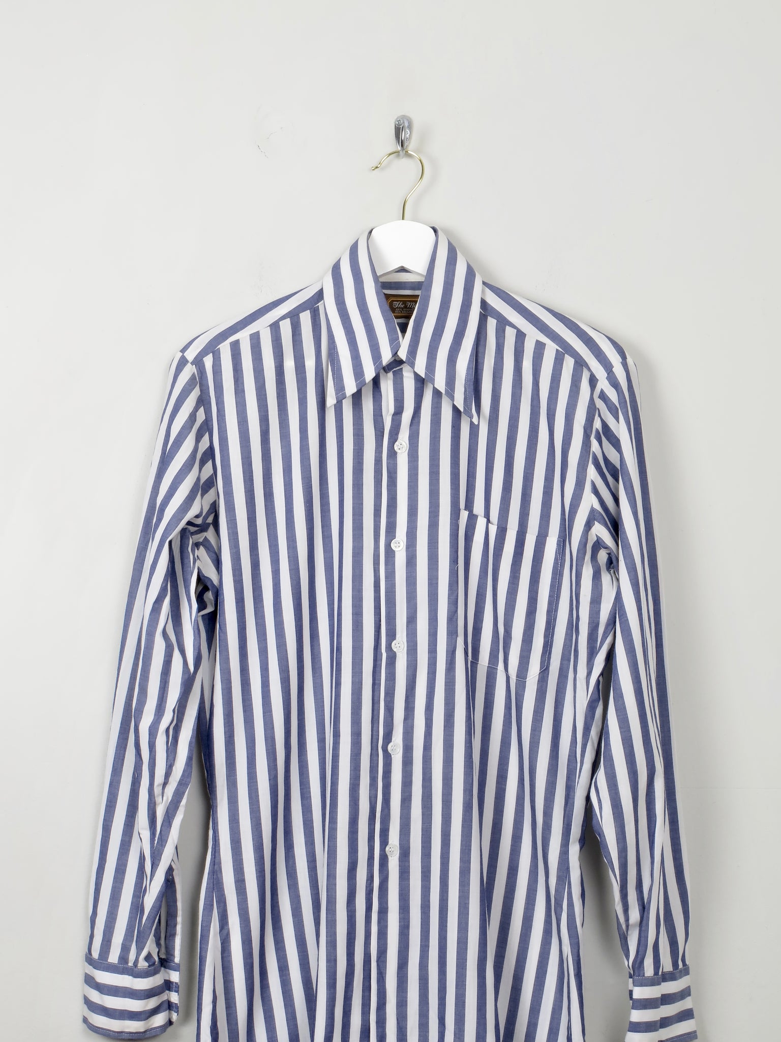 Men's Vintage 1970s Striped Shirt S/M - The Harlequin