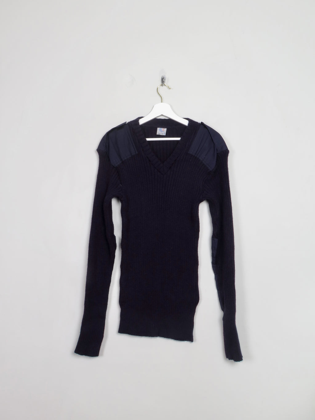 Men's Vintage Navy Army Jumper L/XL